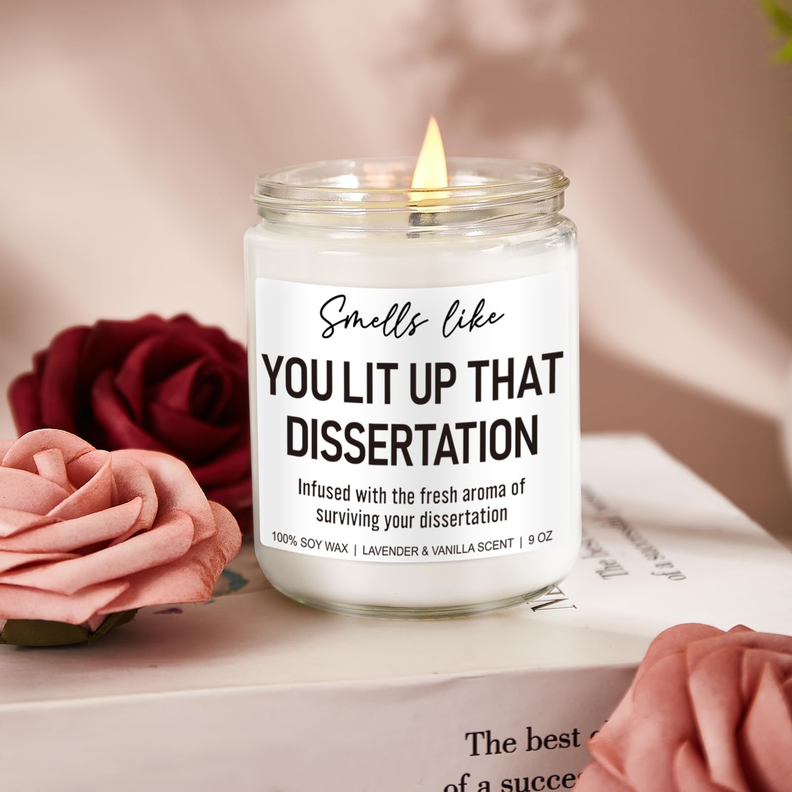 Younift Funny Grad Candle, Phd Graduation Gifts, 2026 Graduation Gifts for Doctorate for Her, Him, Women, Men - Congratulations Graduate - Presents for Doctoral Graduates, Students - 9 oz