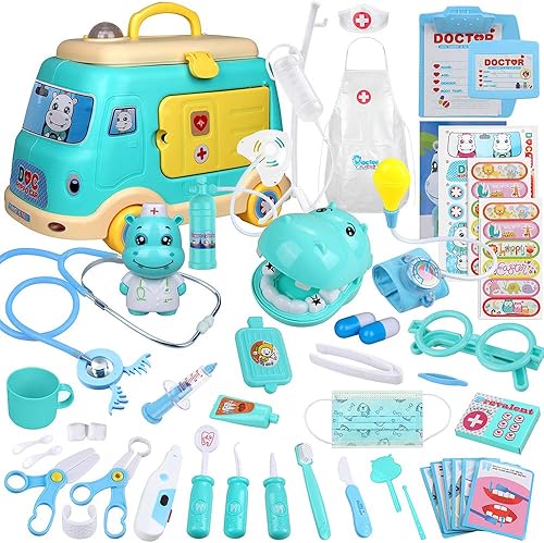 Juego de juguetes para doctor modelo de coche Anpro para niñas y niños 50 piezas de juguete médico para niños con caja de almacenamiento modelo de disponible en Yaxa Costa Rica