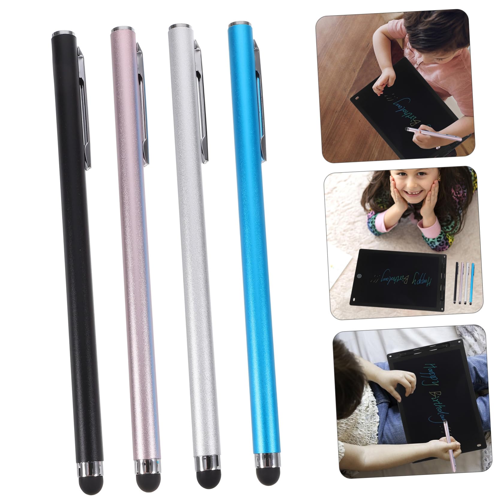 Uonlytech 16pièces Stylet Capacitif Écriture Fluide Et Précise pour Écrans Tactiles Outil Innovant pour Prendre des Notes Et Dessiner Compatible avec Smartphones Et Tablettes Couleurs