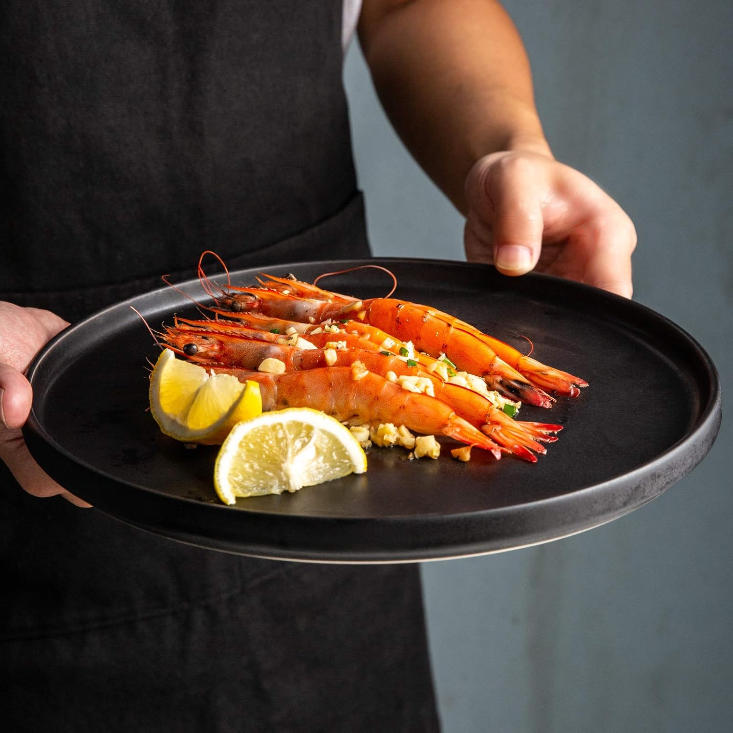 AmorArc Stoneware Dinner Plates Set of 4, 10.5 Inch Reactive Matte Glaze Ceramic Plates Set, Modern Dinnerware Dish set for Kitchen, Microwave, Dishwasher Safe, Scratch Resistant.