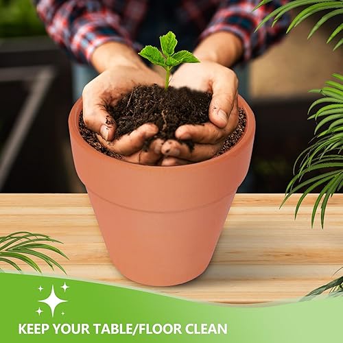Miniatura 7 de Paquete de 24 macetas de terracota de 4 pulgadas, maceta de terracota con agujeros de drenaje, perfectas para plantar, pintar, bodas y fiestas