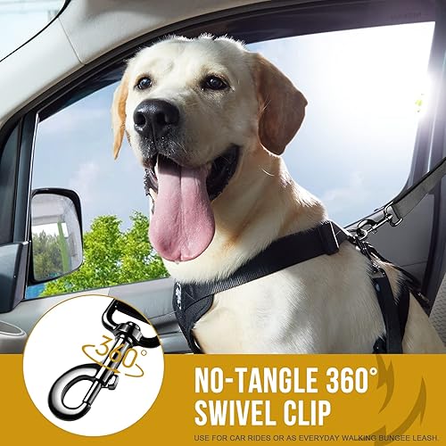 Miniatura 6 de OneTigris REX - Arnés de chaleco de seguridad para perros, arnés ajustable para mascotas con correa para perros medianos y grandes (negro, M)