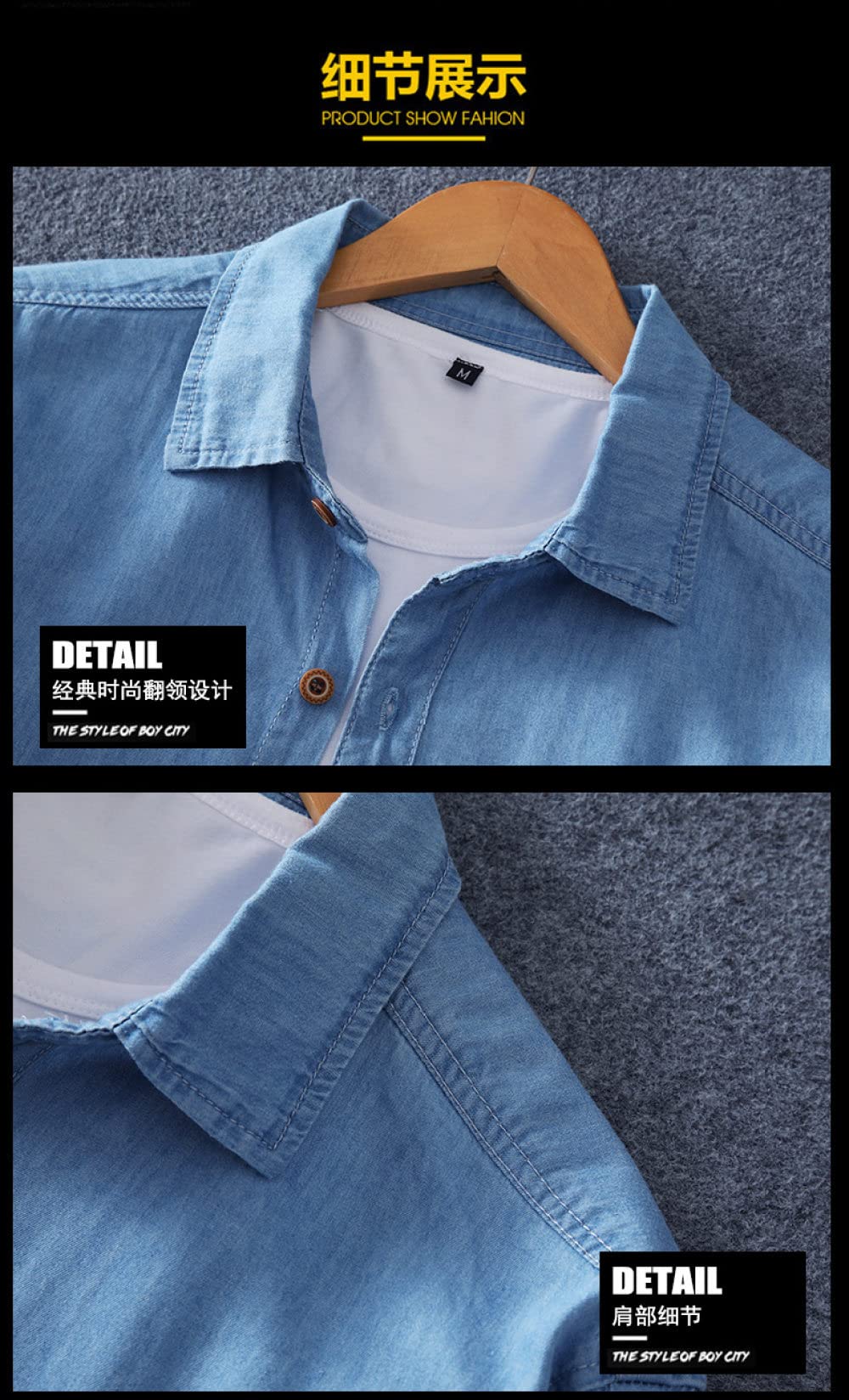 HGJH Freizeithemden Für Herren, Herren Langarmhemd Thermo Großes Cowboyhemd Blaues Hemd Button-Down-Baumwollholzfäller Bequemes Hemd Lässiges Arbeitshemd Für Männer Jungen