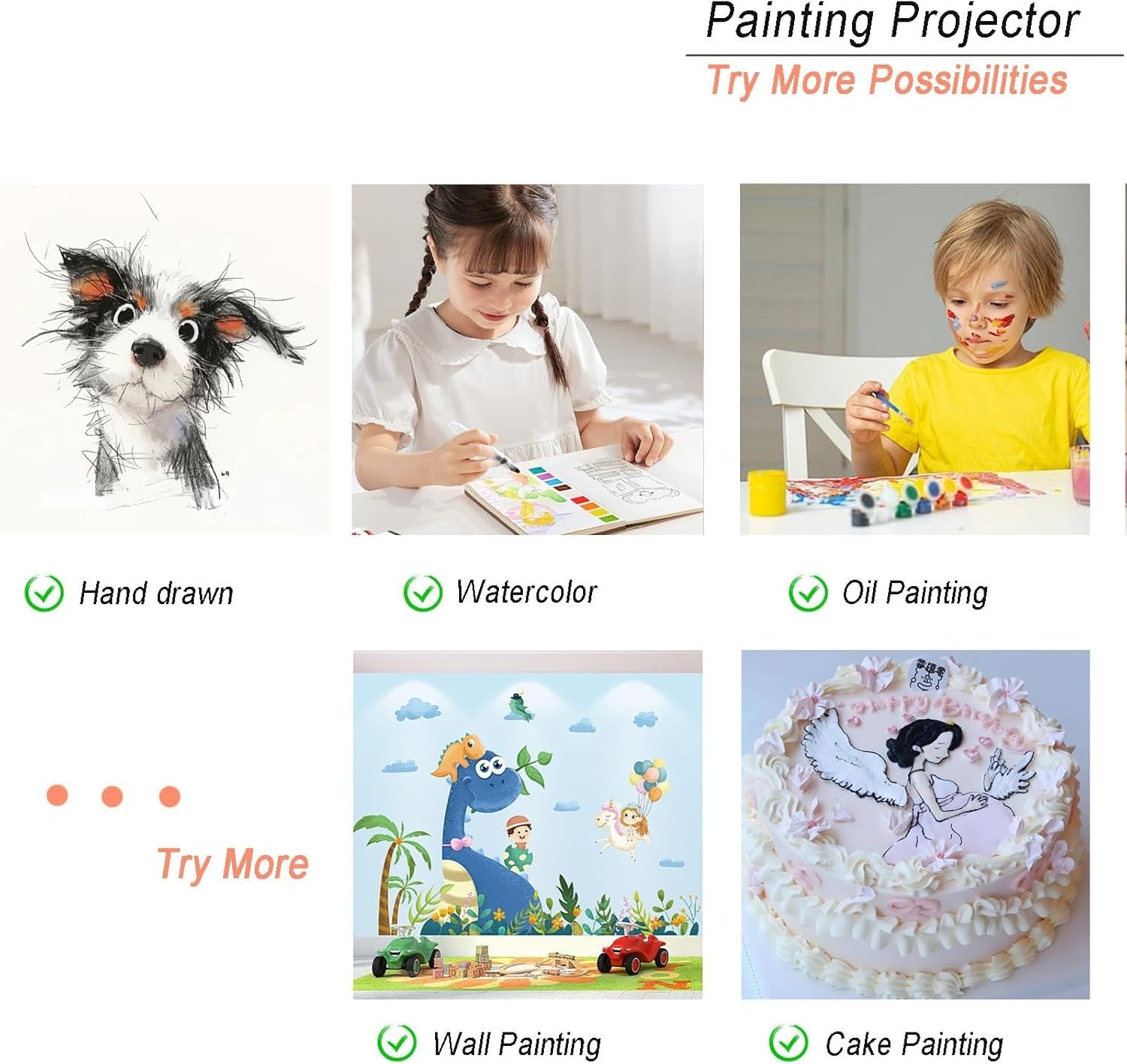 Kunstprojektorlampe, Kunstprojektorlampe zum Nachzeichnen, Smart Sketcher Projektor für Kinder und Erwachsene, Kabellose Bildschirmverbindung, Zeichentafel, DIY-Skizzenmaltisch,