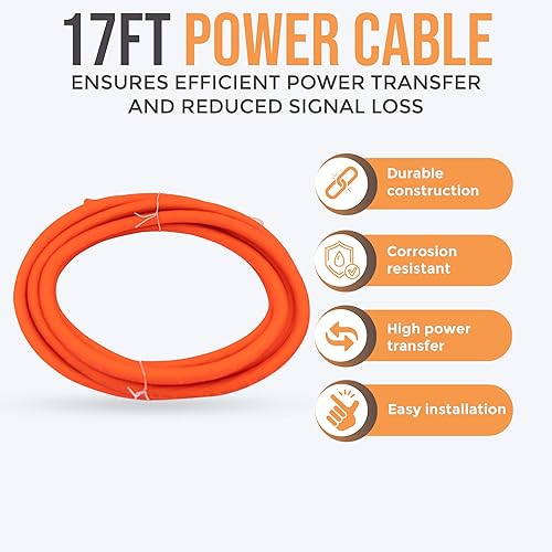 Miniatura 21 de Elite Audio Kit de amplificador serie premium, cable de aluminio revestido de cobre, cables RCA con triple blindaje, capacidad de alta potencia