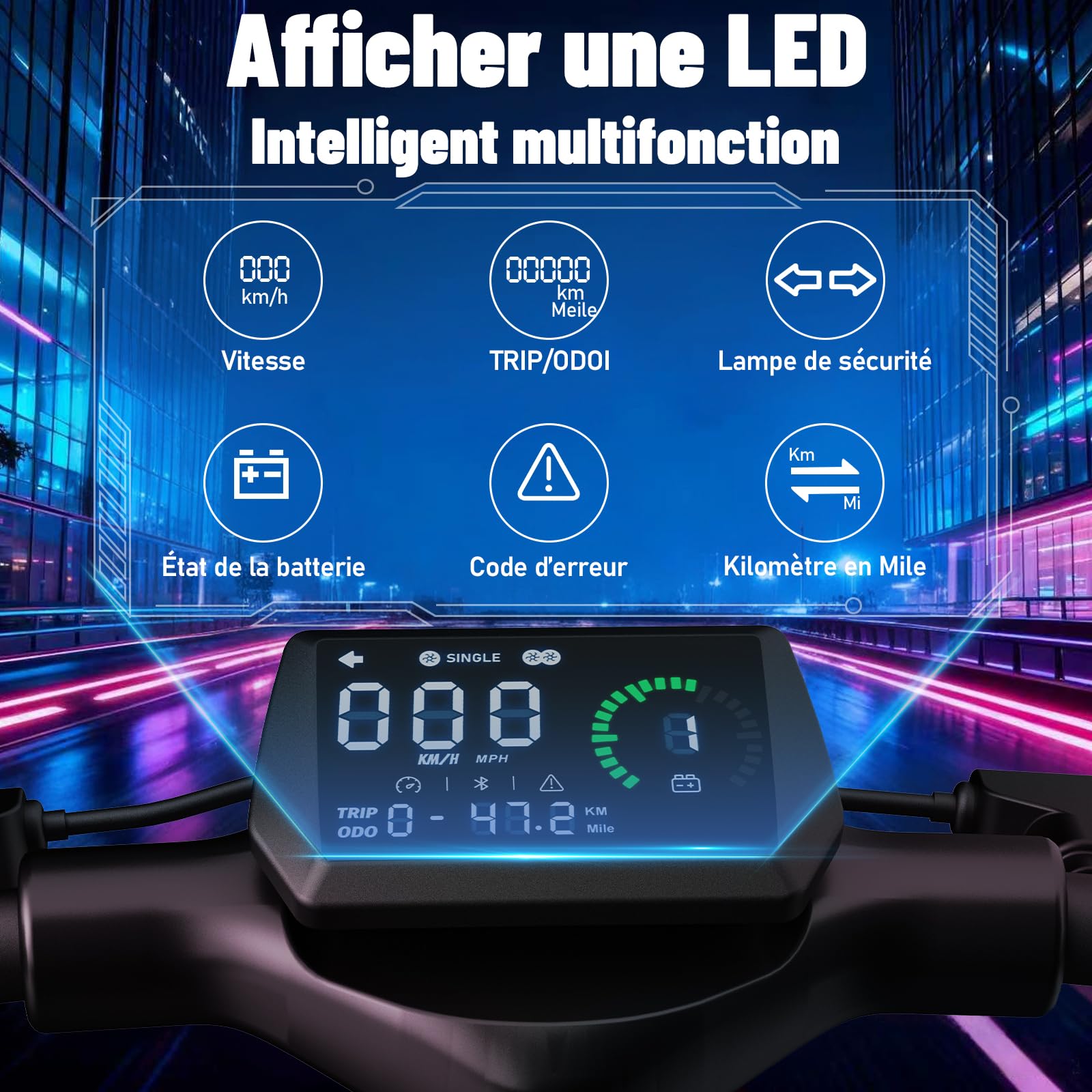 TODIMART Trottinette Electrique Adulte Batterie 48V 7.8Ah Moteur 500W Trotinette électrique avec des pédales Pliantes, Un siège Pliable est Offert en Cadeau, Scooter Electrique Adulte