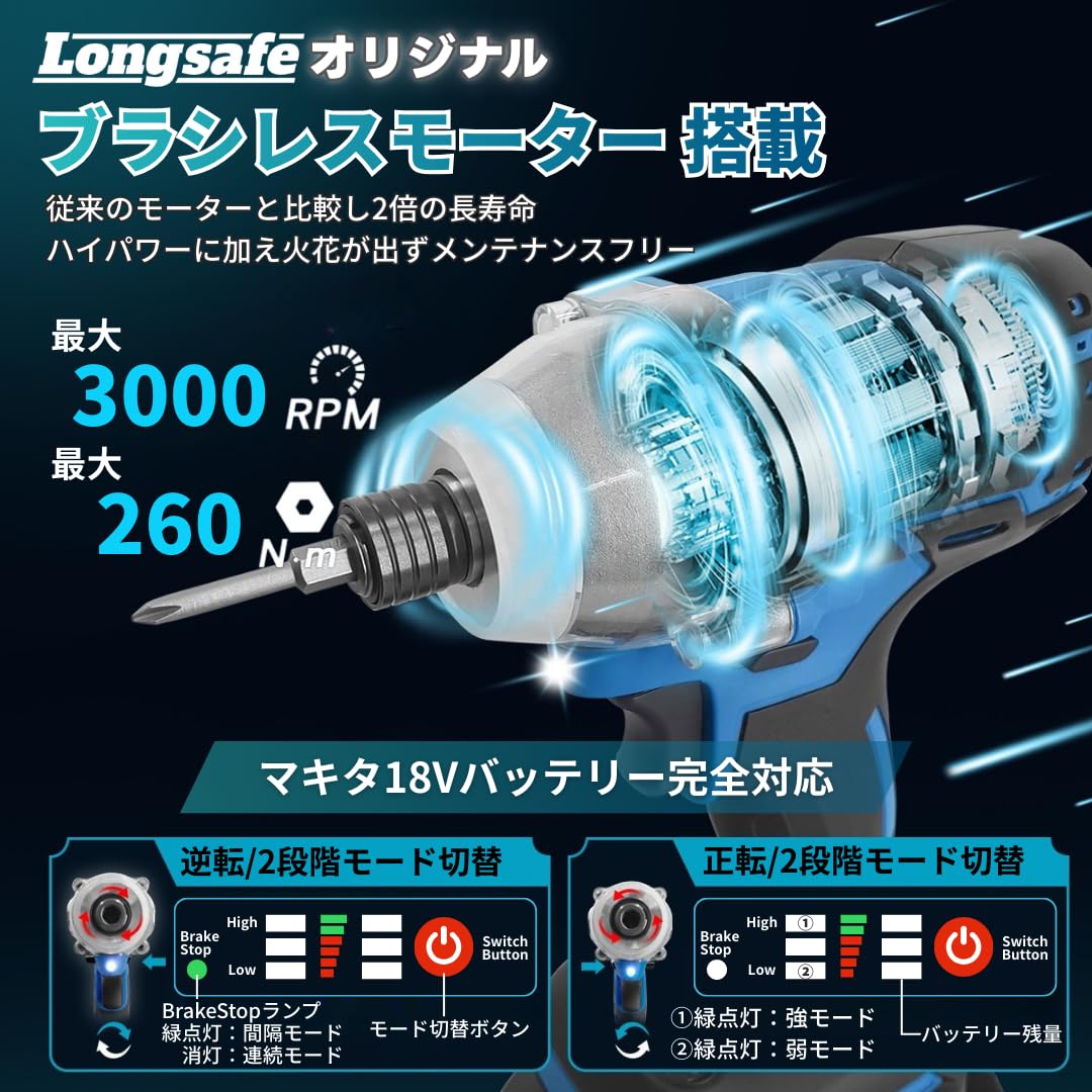 Amazon | マキタ makita 互換 充電式 インパクトドライバー バッテリー 