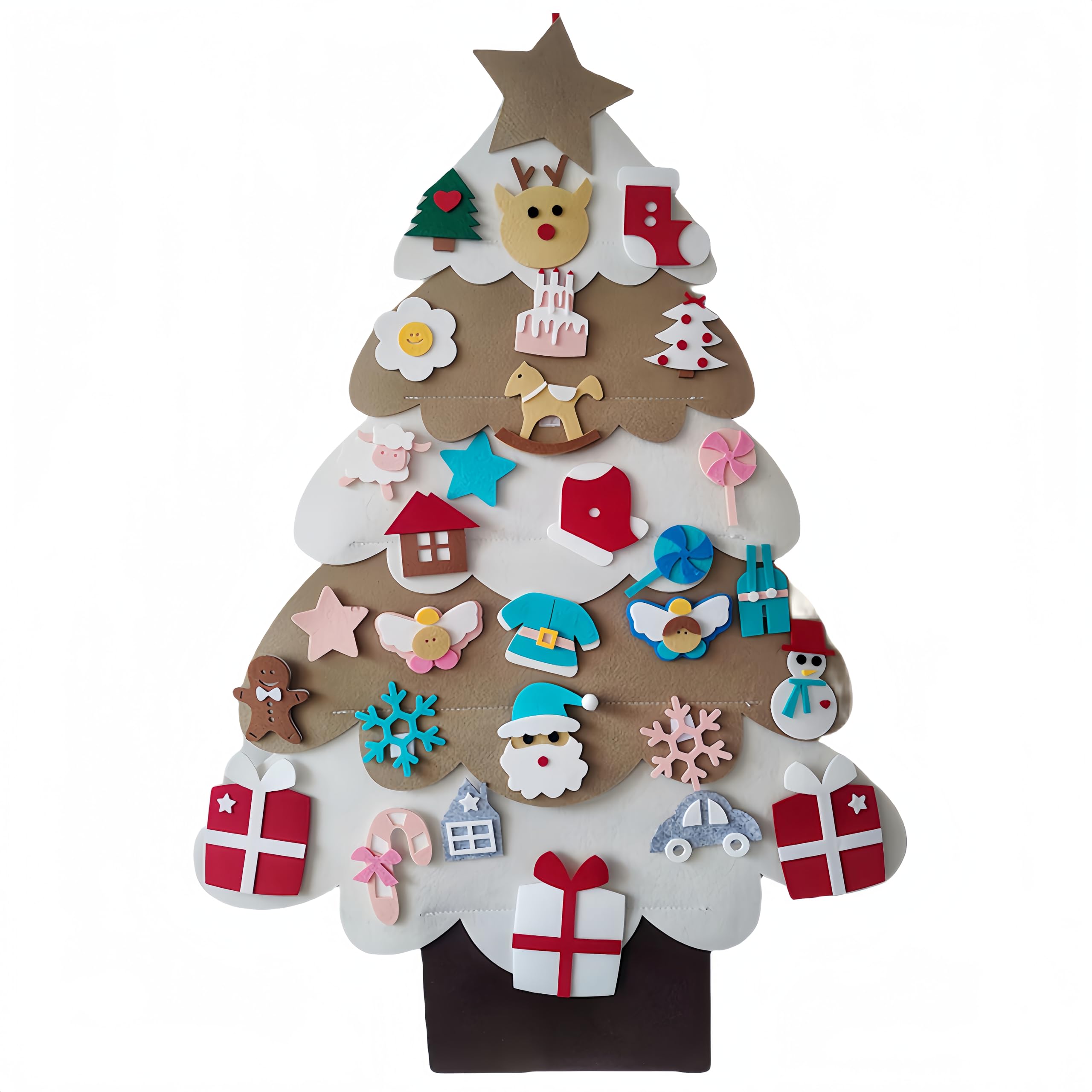 フェルトオーナメント付きクリスマスツリー 楽天市場】フェルトクリスマスツリー DIY 子供 プレゼント DIY, image size:2560x2560