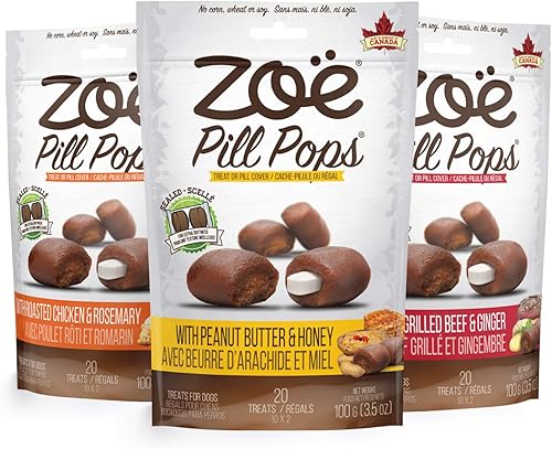 Miniatura 8 de Zoe Zoë Pill Pops for Dogs, Healthy Dog Treats, All Natural Dog Treats to Hide Medication, Peanut Butter with Honey Recipe, 3.5 oz