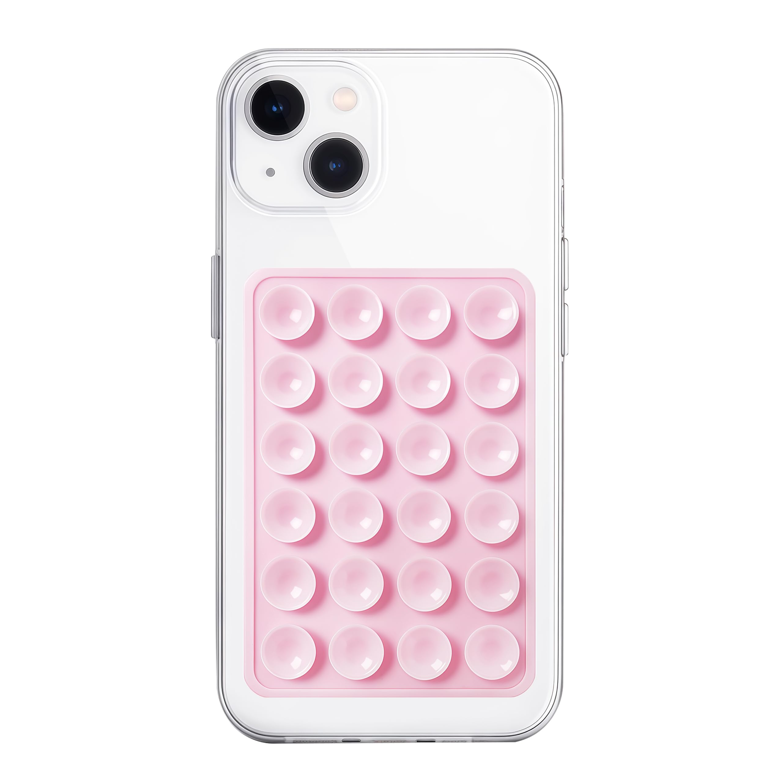 Silicone Phone Case Mount, Anti-Slip Adhesive Phone Holder for Mobile Phone, Silicone Adhesive Suction Cup Phone Mount, Strong Grip Holder for Selfies and Videos (Open-image-44
