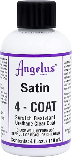 Angelus Acabado de capa transparente de cuero de 4 capas satinado 4oz- resistente a los arañazos