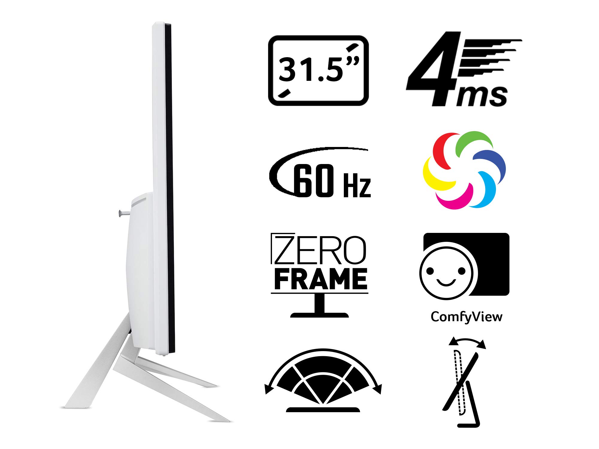 Acer ET322QKCbmiipzx 31.5 inch UHD Monitor - (VA Panel, Adaptive