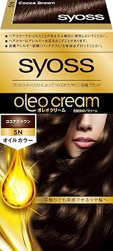 Syoss Oleo Cream, Hair Color, Salon Quality, Dye for White Hair, Bonus Item Included, 5N Cocoa Brown Medical External Product