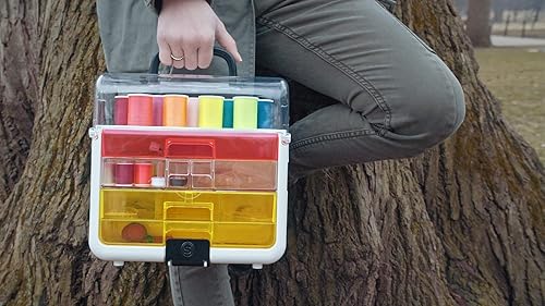 Miniatura 7 de Singer Sew-It-Goes 255 piezas kit de costura y organizador de manualidades almacenamiento de estuche de costura con hilo de coser a máquina neón