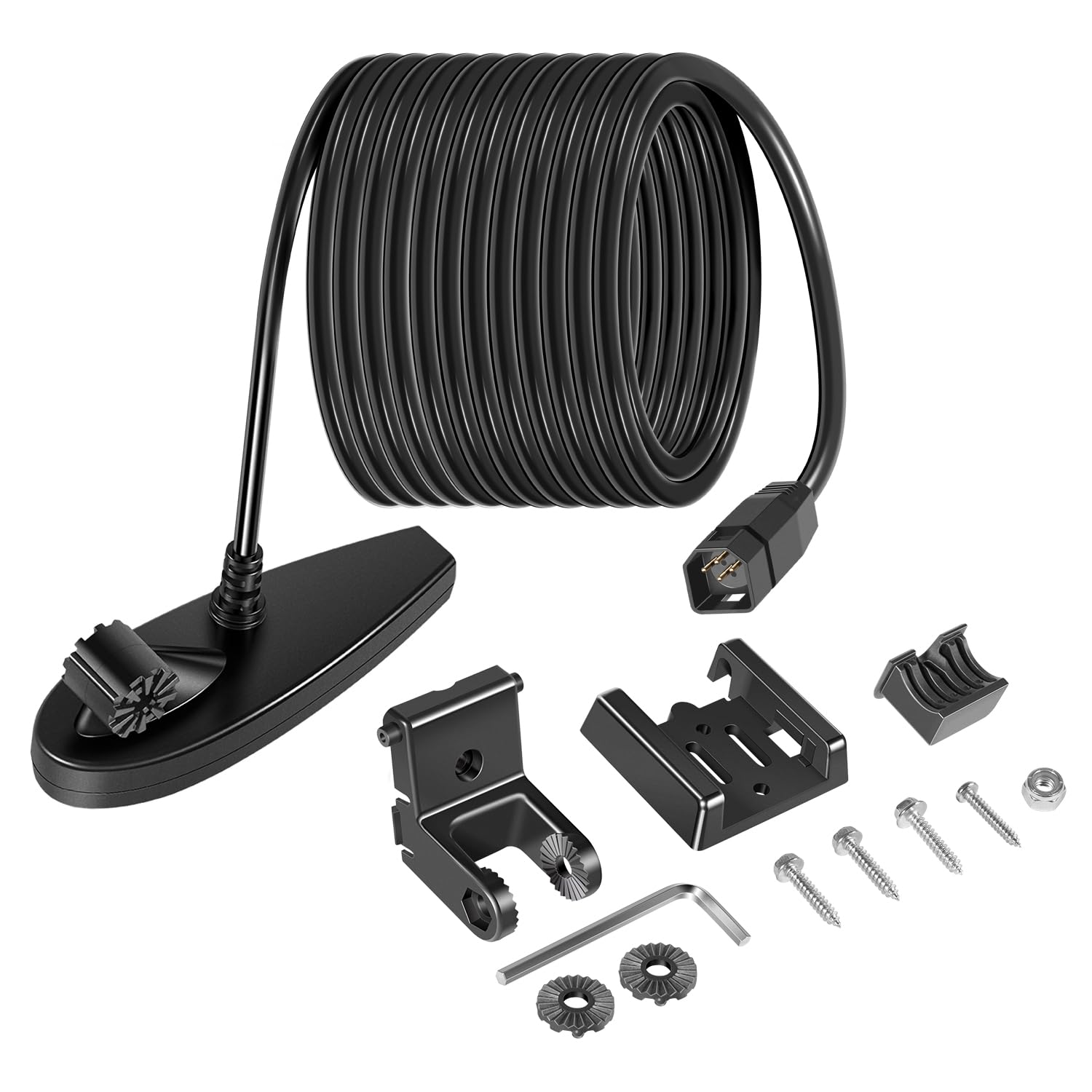 710226-1 XNT 9 DI T pour transducteur de tableau arrière Humminbird Helix avec sonar à double faisceau et imagerie descendante - 200/455 kHz, avec transducteur de montage sur tableau arrière de