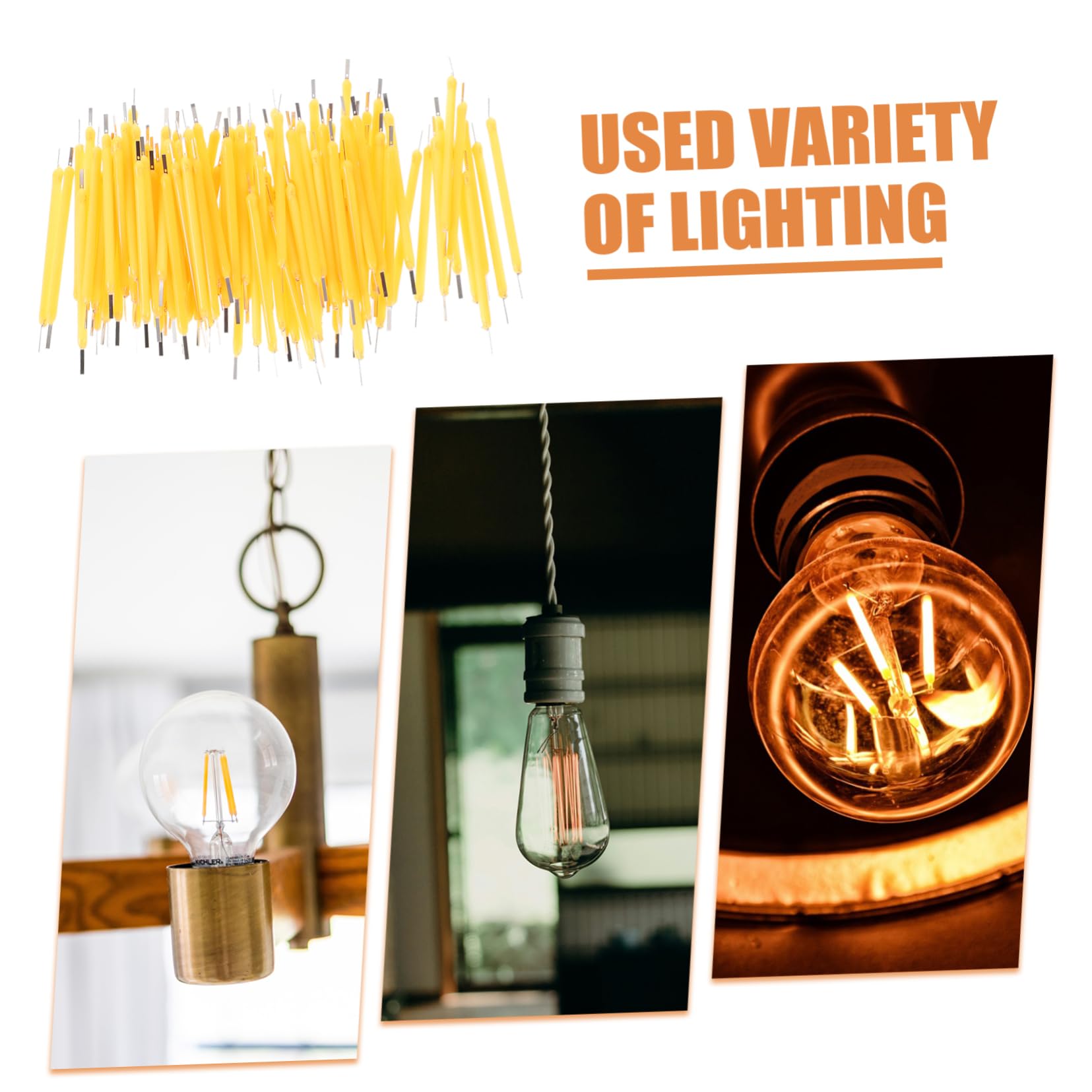 Ciieeo 4 Sätze Led Lichtfaden Warmweiß Ersatzteile Für Lampen Langlebig Und Für Diy Beleuchtung Und Dekorative Anwendungen 100 Stück * 4
