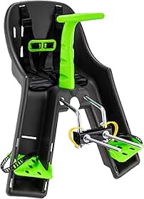CADEIRINHA DIANTEIRA BABY BIKE GRAFITE COM VERDE