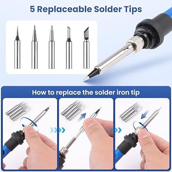 Multi-in-1 Soldering Iron Kit Temp 392F-842F for Electronics DIY