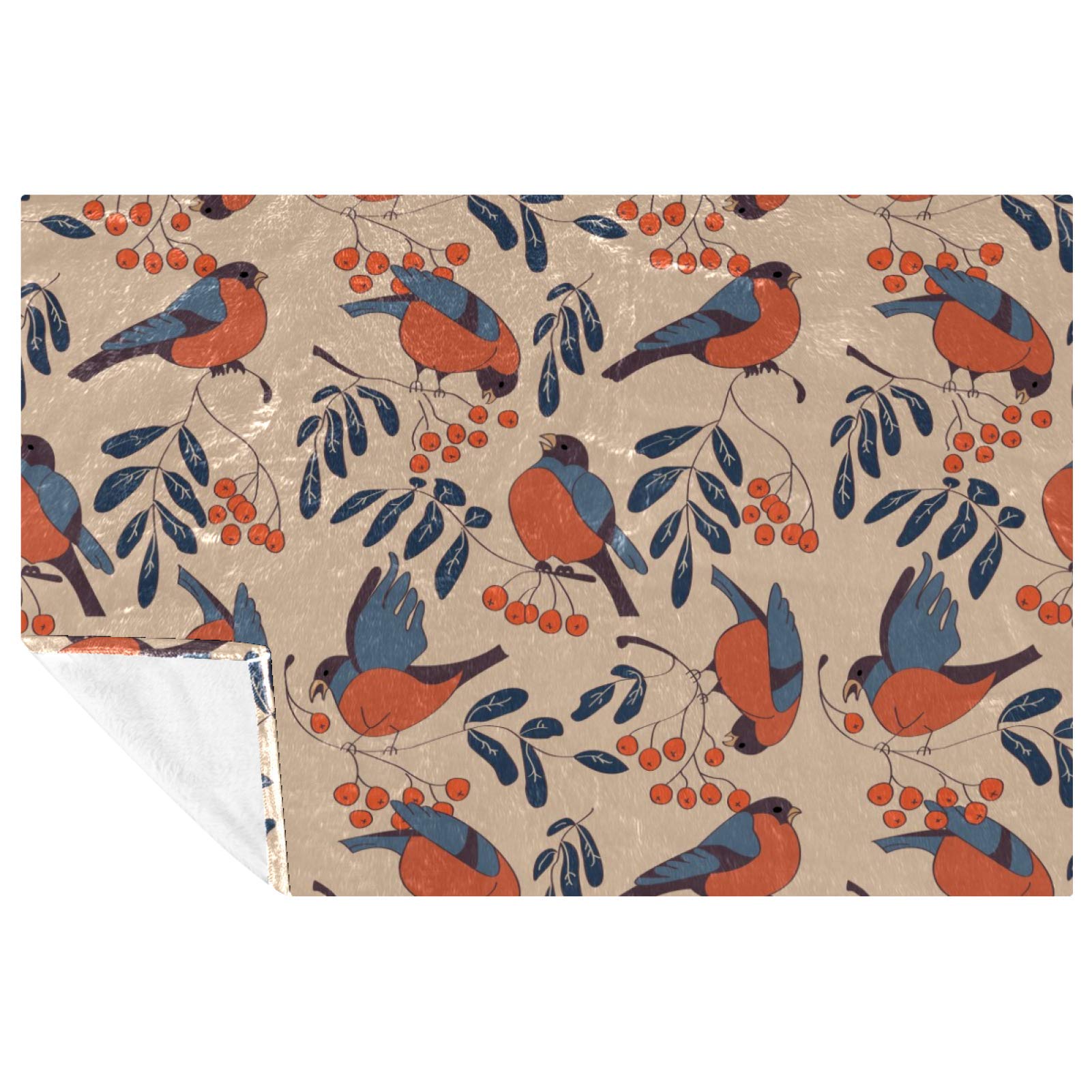 Couverture bouvreuils haut de gamme sans couture au toucher doux pour un lit élégant