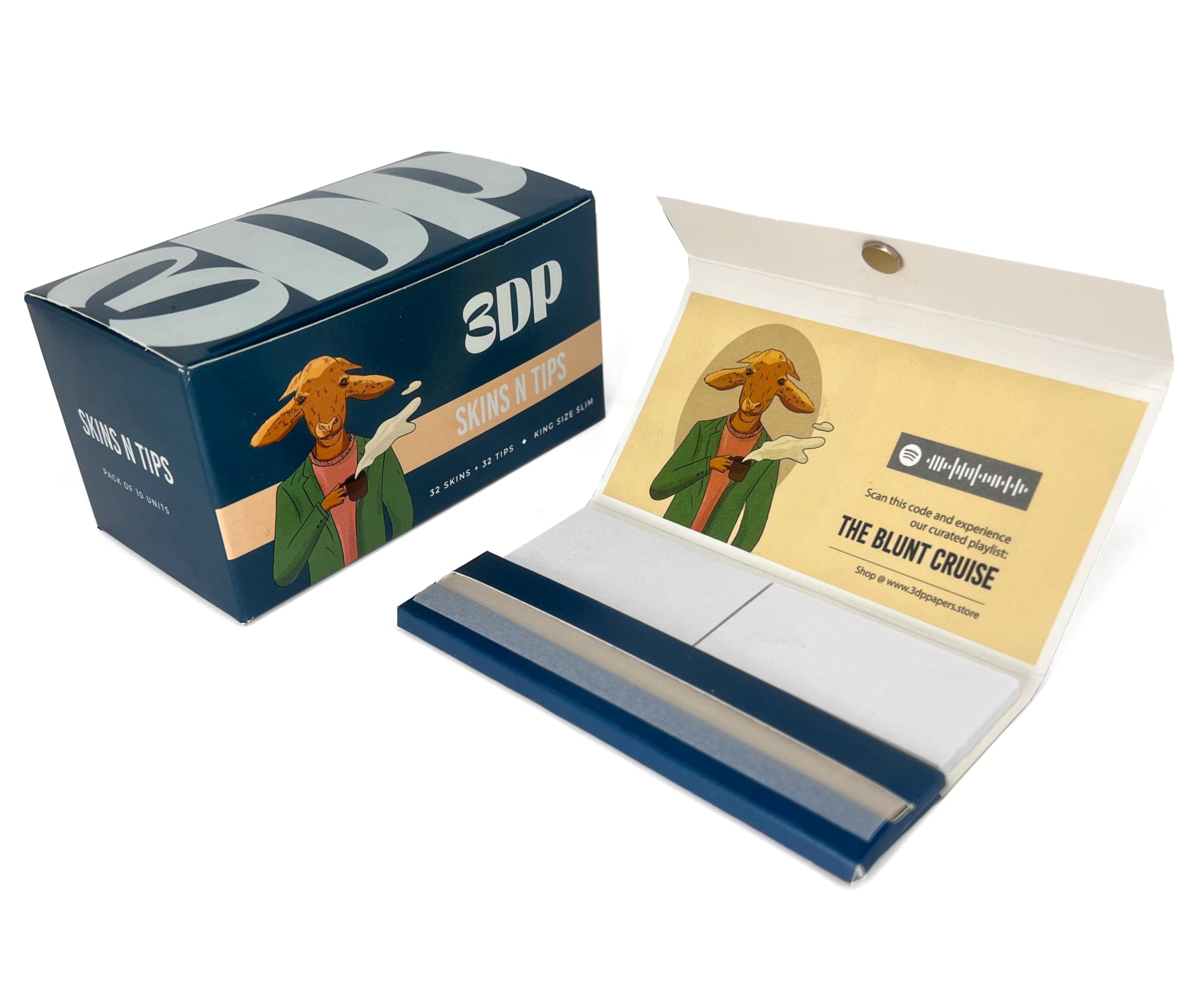 3DP Skins N Tips Brown Rolling Paper With Roach | Magnetic Lock Pocket Friendly [Pack of 2]-picture-10