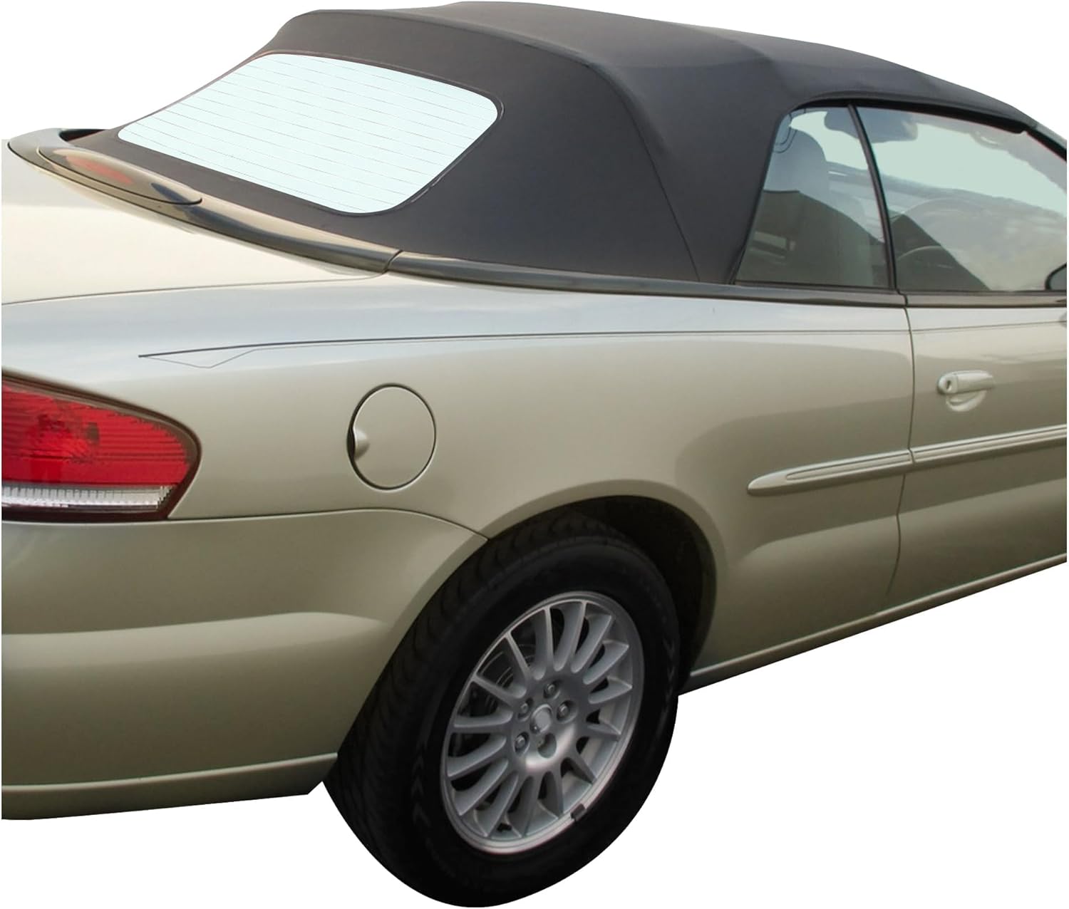 HECASA Convertible Soft Top Compatible with 1996-2006 Chrysler Sebring & 1996-2002 Dodge Stratus with Heated Glass Window, Brown Cabrio Soft Roof Replacement Premium Grade Sailcloth Vinyl