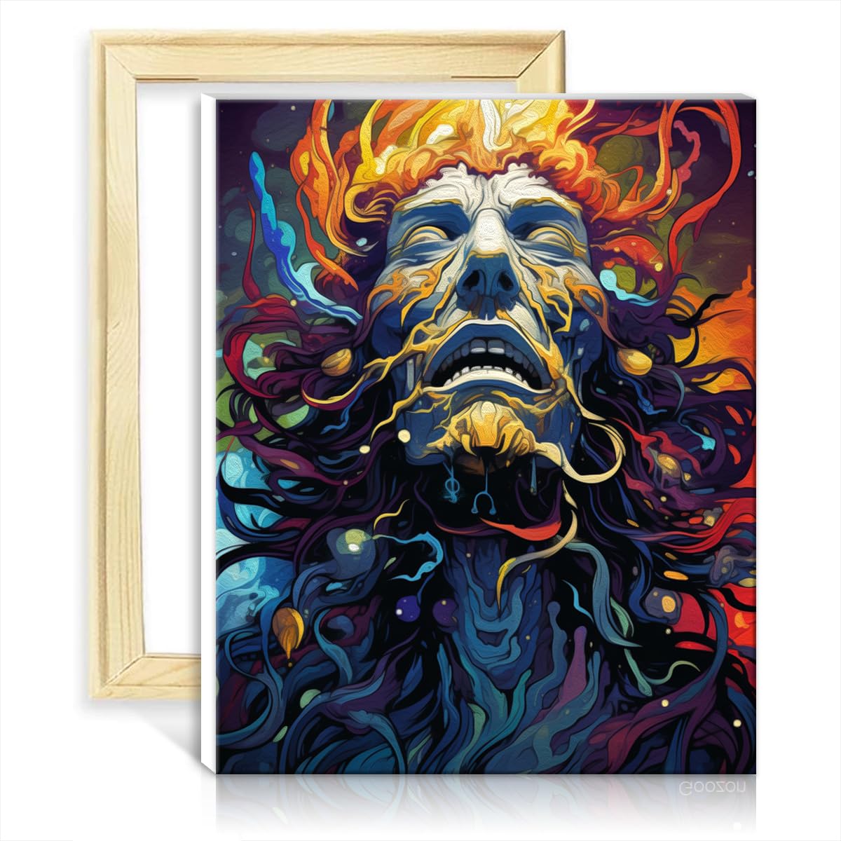 TANGFEIY Oil Painting by Numbers Kits god the Universe Oil Painting DIY Digital Art Artwork Acrylic Number with Paintbrushes Number Painting Art with Frame(30x40cm) — image 1