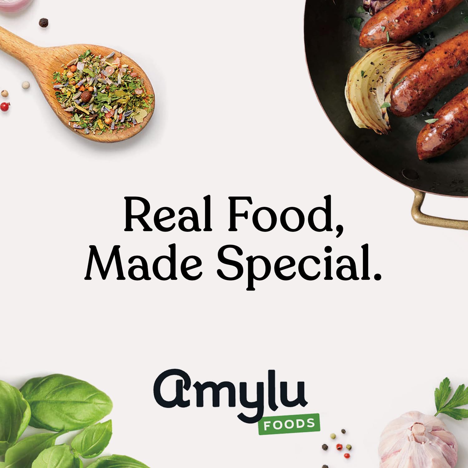 Amylu Foods Caramelized Onion Gouda Chicken Burger Natural Ingredients 18g of Protein Chicken Raised with No Antibiotics Fully — view 7