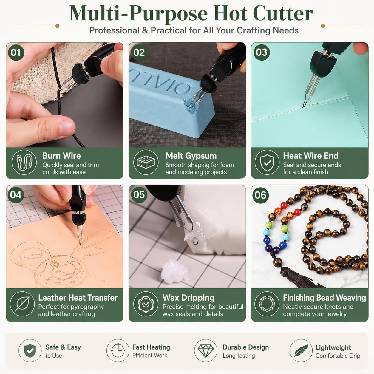 Chispee Thread Burner for Jewelry Making Thread Zapper Burner Tool for Finishing Bead Weaving, Sewing, Leather Work, Fast Melting Wax (Thread Burner I + 1Pc Tips)