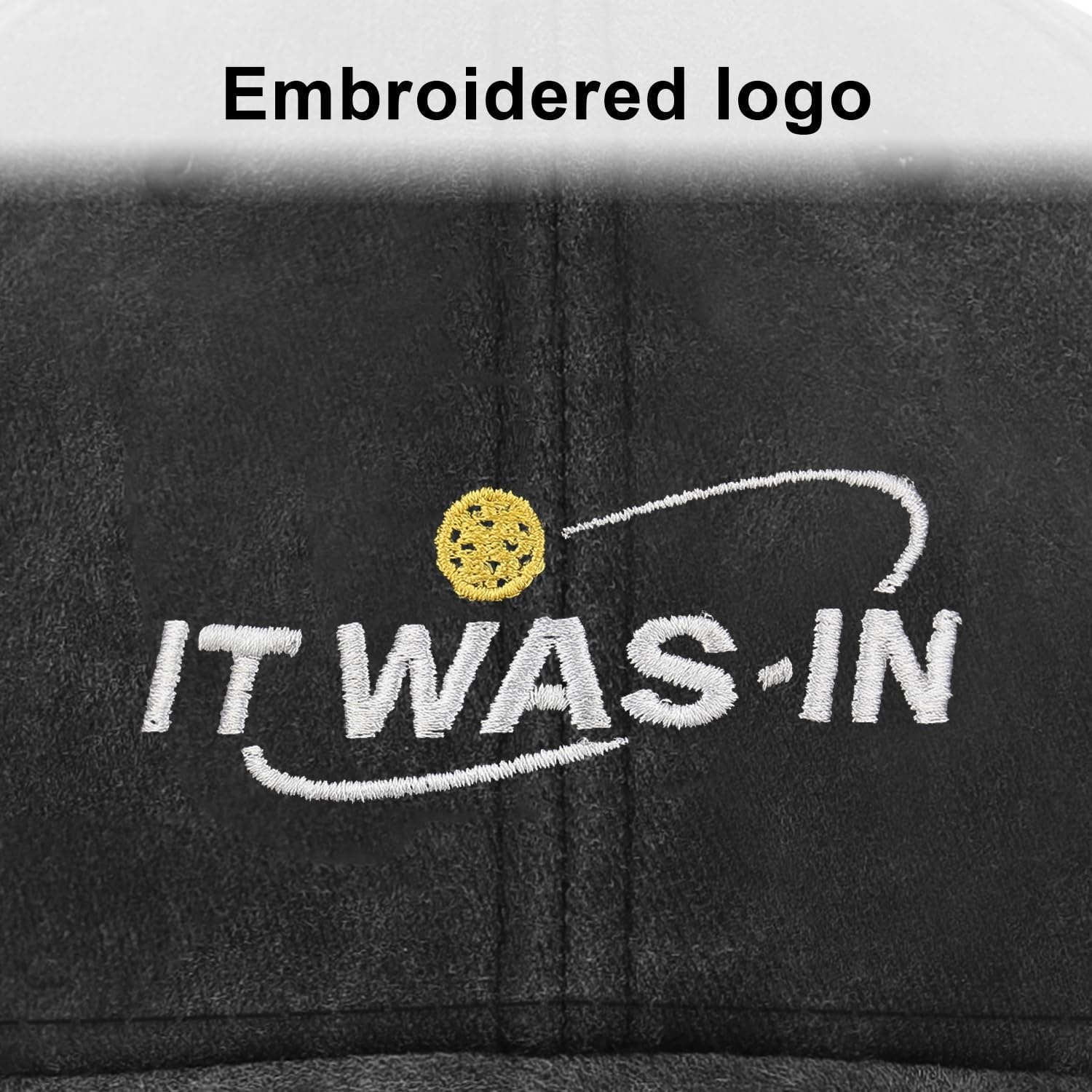 Pickleball Gifts for Men Women, Embroidered Adjustable Cotton Material, Washed and Distressed It was in Baseball Cap Black - Image 2