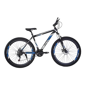 Amardeep cycles AMN800 Gear Bicycle - Mountain Sports Bike for Adults - MTB Gear Dual Disc Break - 85% Asseble (Grey Black) 17 Inches, Unisex