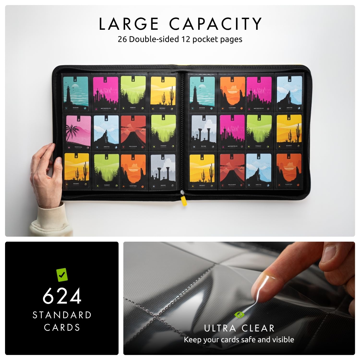 Amazon.com: Vault X 12 XL Pocket Zip Binder, 624 Cards, Exo-Tec