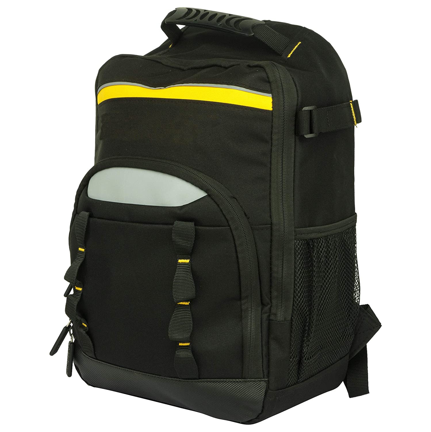 PAHAL Heavy Duty Fabric Tool Bag Back Pack (Yellow & Black) for Electrician Technician Service Engineer (B0BPXWP9D8) Amazon Price History, Amazon Price Tracker