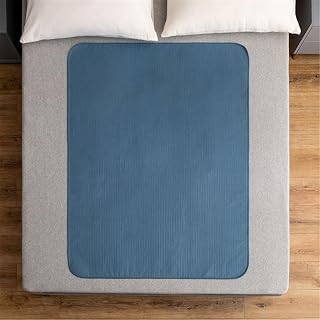 KANLVU Color Sólido Impermeable Lavable Empapadores Cama Adultos Absorbentes para Incontinencia para Camping Portátil Orinales Protector De Cama(Azul,150x200cm)