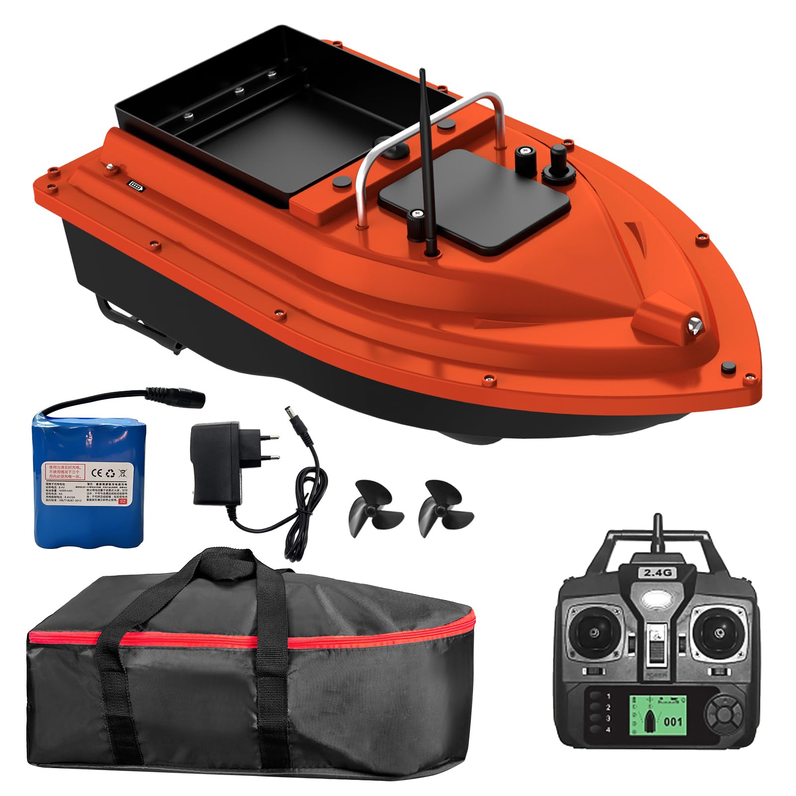 Bateau-Appât Télécommandé RjcdOPL - Portée 500m, Double Moteur, 5200mAh - Pour Pêche En Lac Et Rivière