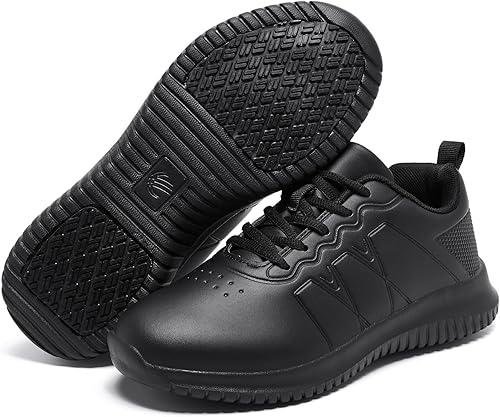 Miniatura 2 de ENLEN&BENNA Zapatos antideslizantes para mujer, para servicio de alimentos, cocinera, a prueba de aceite, antideslizantes, zapatos de trabajo,