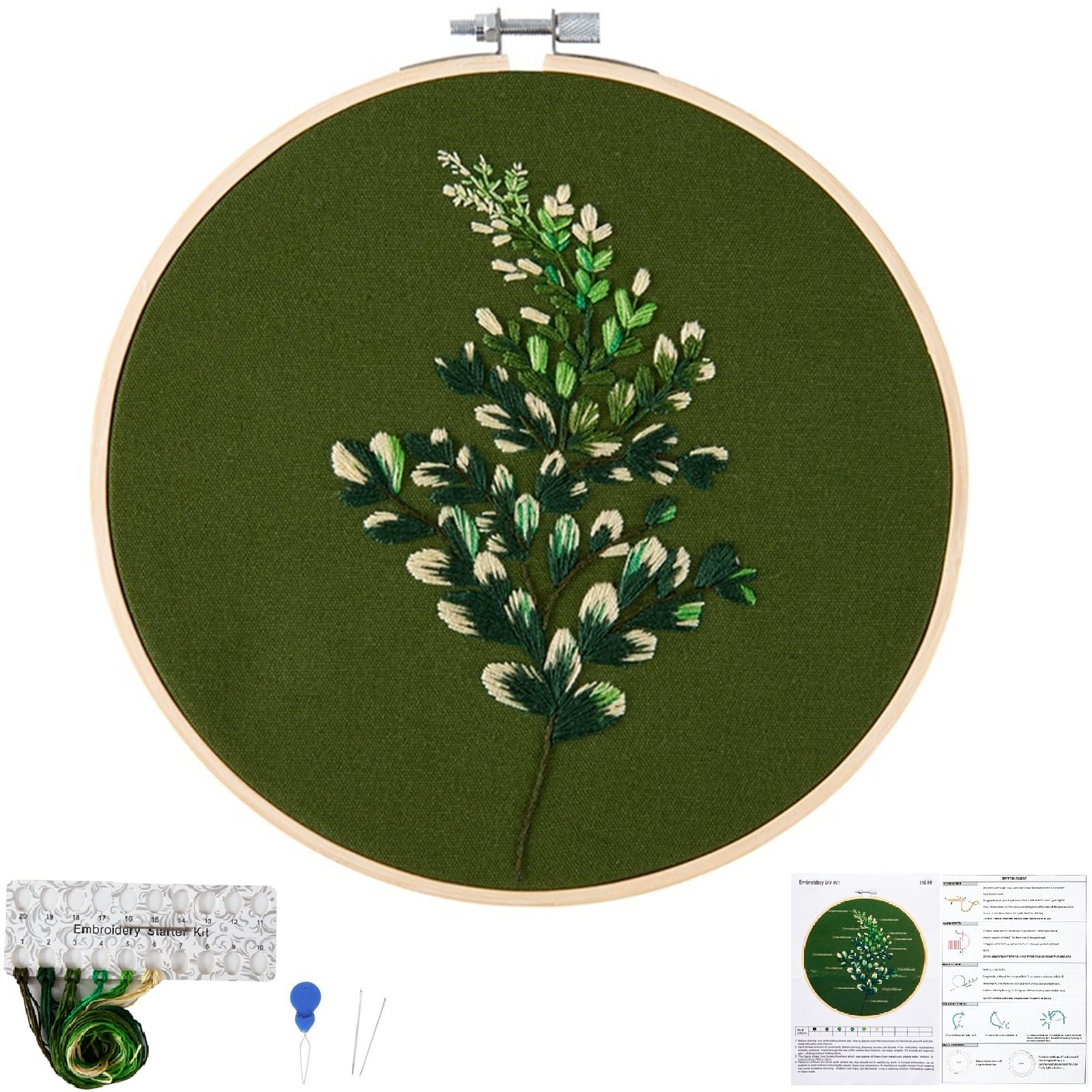 Beginner Embroidery Kits - Floral Designs & Video Tutorial -24