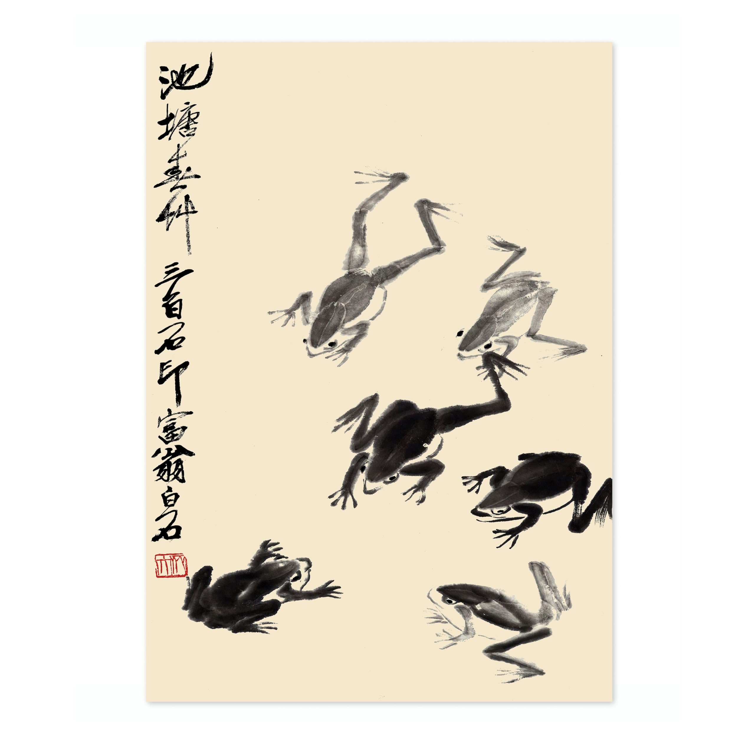Matsumoto Hoji Sad Frog Poster, Japansese Art Woodblock Ukiyo-e Print, Framed Japanese Wall Art, Archival Matte, A4 (Print Only) - 29.7x21cm — view 39