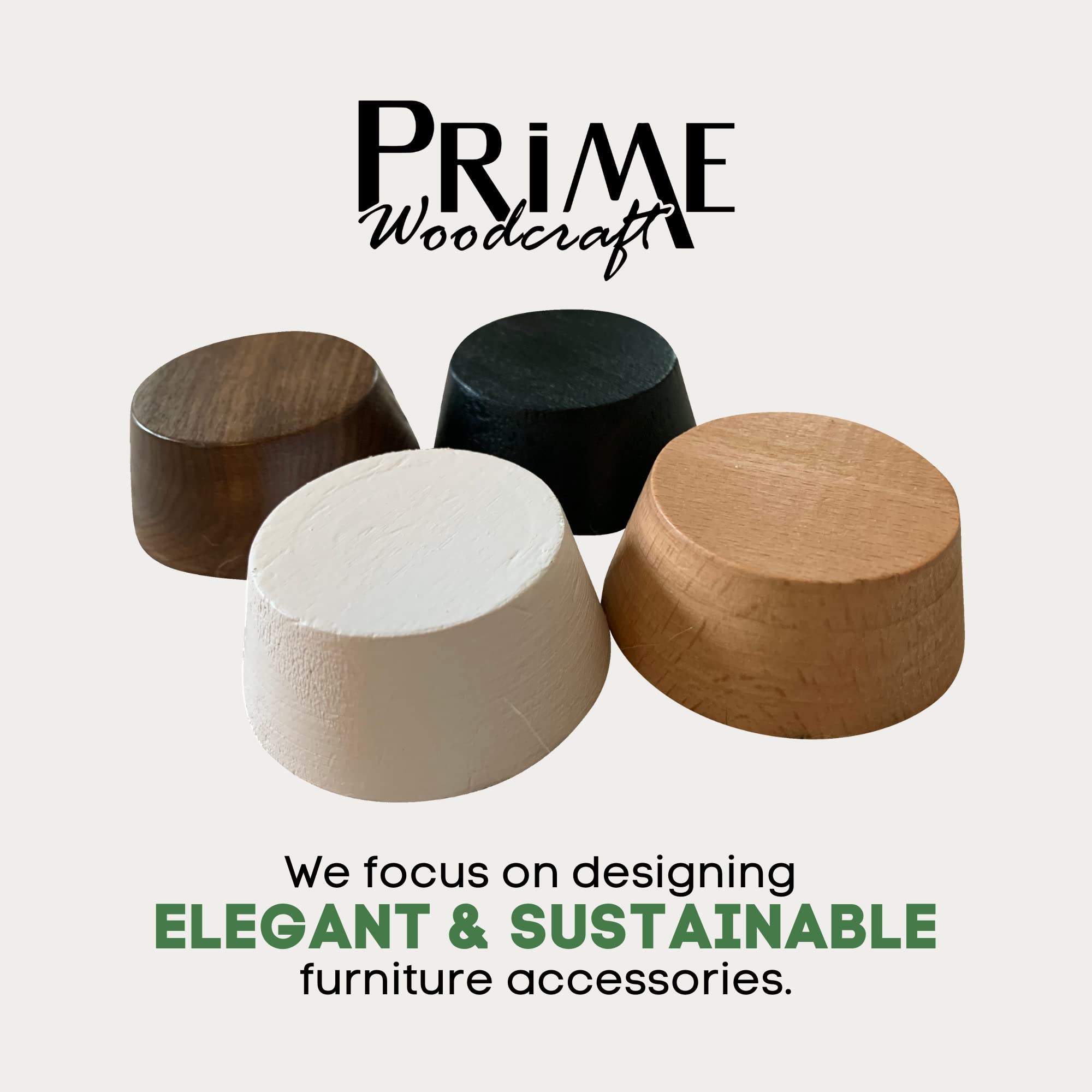 Elevadores de muebles de madera de nogal, 1 pulgada de altura, 4 elevadores, nogal, altura extra para limpieza y comodidad, elevadores de cama, elevador de escritorio, elevadores de