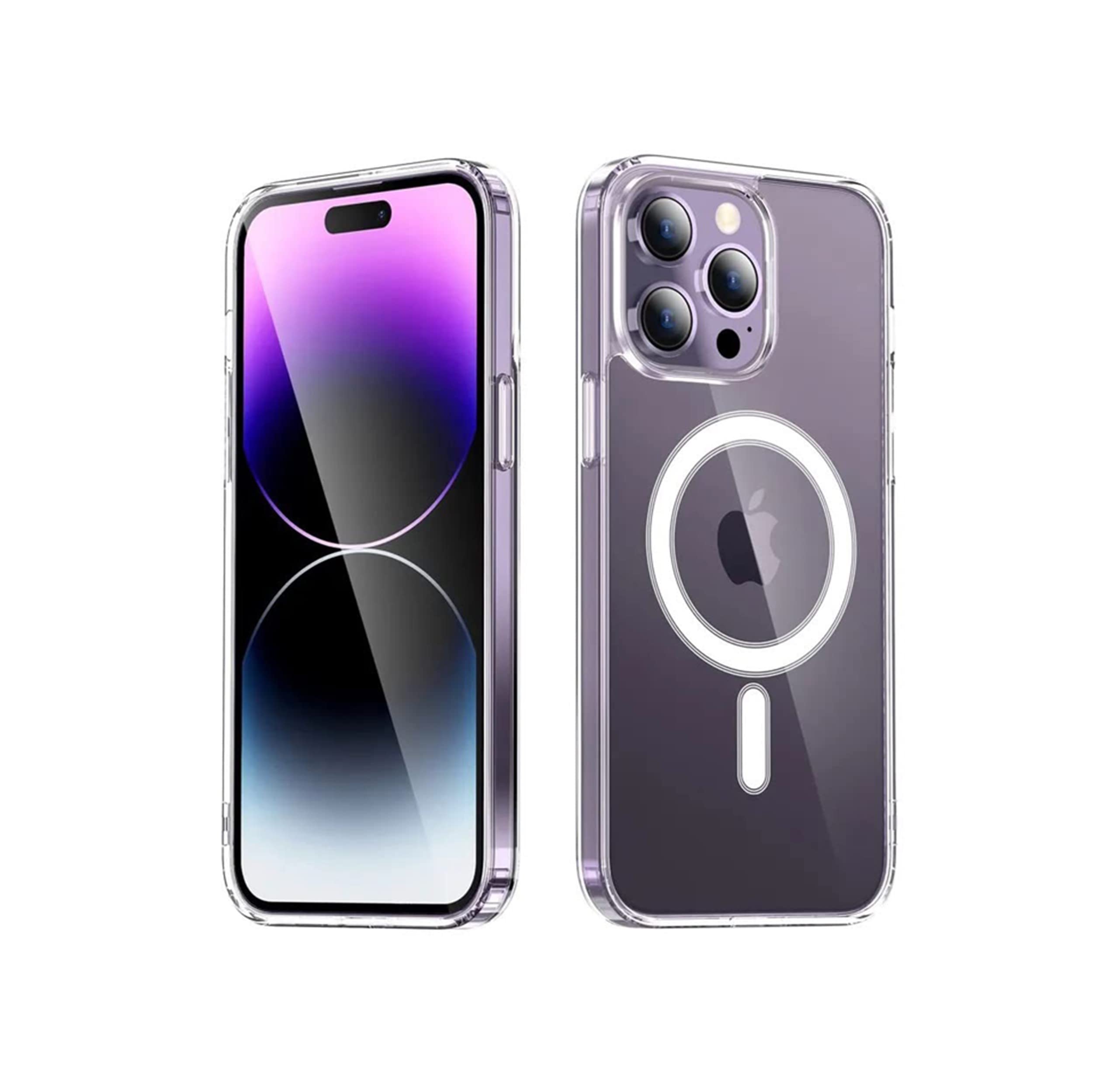 GetTechGoTransparent Case and Cover Compatible for iPhone 13 Pro Max Shockproof Protective Slim Case and Cover with Magsafe | Raised Edge Protection | Non-Slip | Anti-Yellow