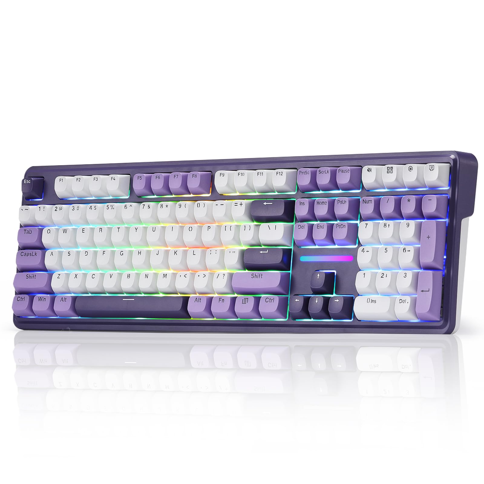 Redragon K745 PRO Wireless Gasket RGB Gaming Keyboard 108 Keys Mechanical Keyboard w Extra 4 Hotkeys Hot-Swap Socket