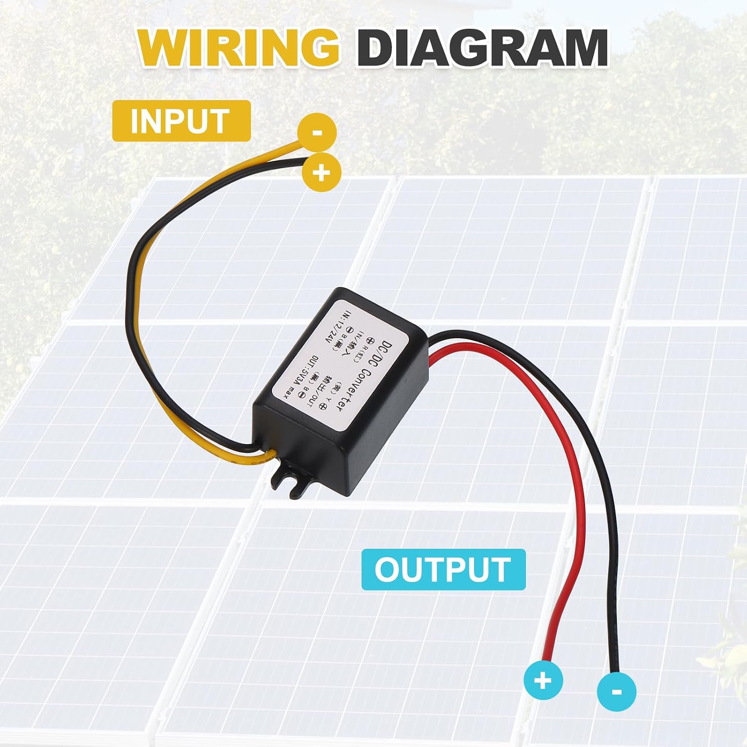 MECCANIXITY 2pcs DC 12,24V to DC 5V Power Converter 3A 15W Step Down Converter Adjustable Voltage IP67 Waterproof Transformer Power Supply Module Power Adapter for Car Truck Solar System