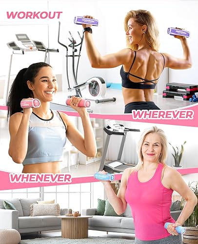 Miniatura 3 de Juego de 6 mancuernas suaves para mujeres y hombres, juego de 6 mancuernas (1 libra, 2 libras, 3 libras cada paquete) para mancuernas para caminar