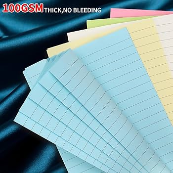 Amazon.com : A6 Lined Refill Paper, A6 Colored Ruled Pages