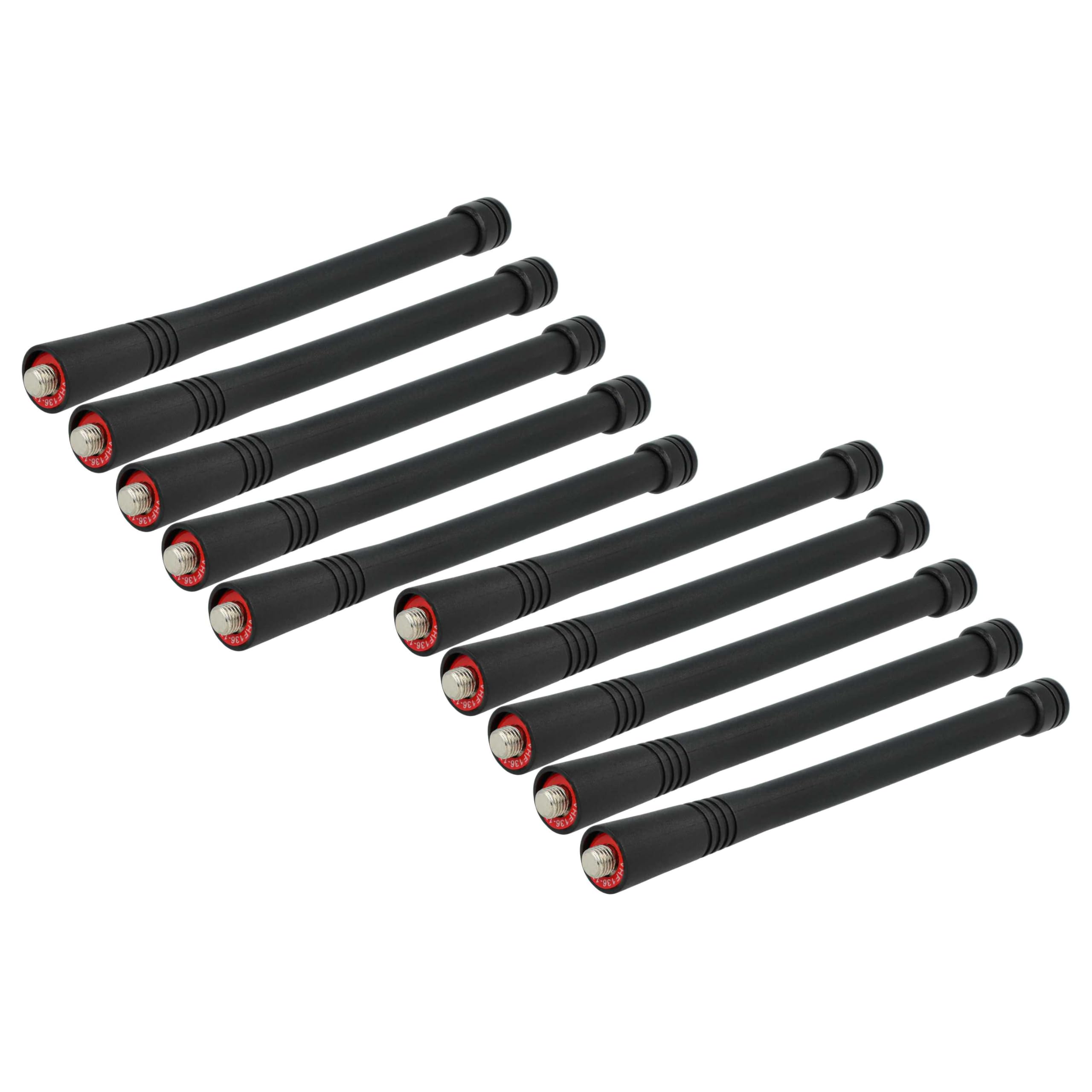 vhbw 10x antena zamienna do Motorola NAE6522AR, PMAE4003A do krótkofalówki - 15,5 cm czarna