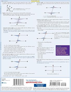 Geometry Part 1: QuickStudy Laminated Reference Guide (Quick Study Academic)