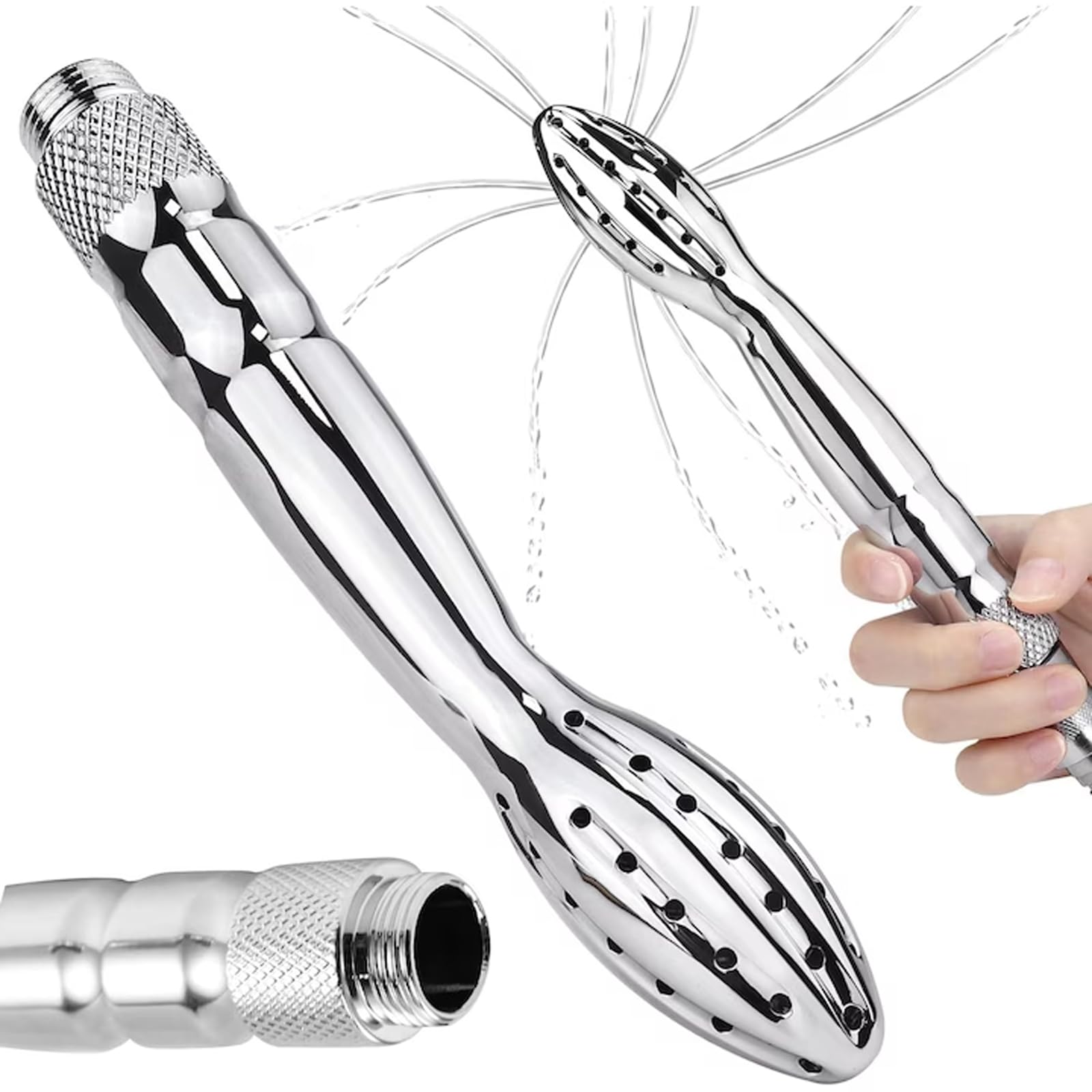 Doccetta in metallo per uomo e donna,risciacquo anale,doccia intima,Doccia anale,doccia per clistere anale bidet,doccia vaginale,ugello per doccia anale,clistere anale in alluminio