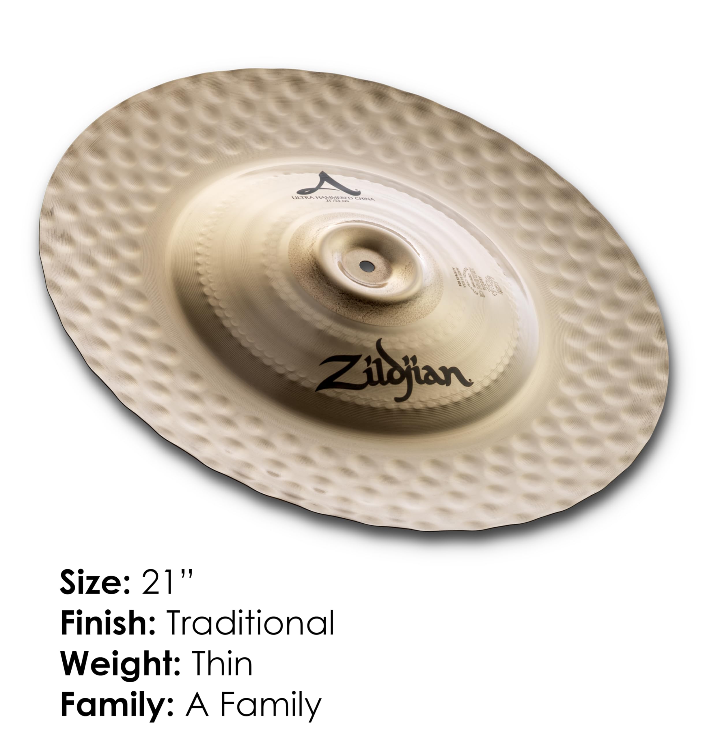 Avedis ZILDJIAN Aジルジャン ウルトラハンマードチャイナ 21 Zildjian A Series Ultra Hammered China Cymbal Brilliant 19