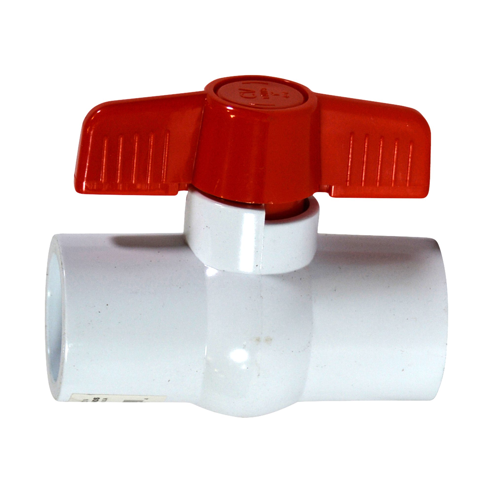 NDS E1310-15 PVC Ball Valve, Pipe Connection, Molded-In-Place (MIP) Ball Valves, For Schedule 40 Pipes, Slip Ends, 1-1/2-Inch IPS S X S, White