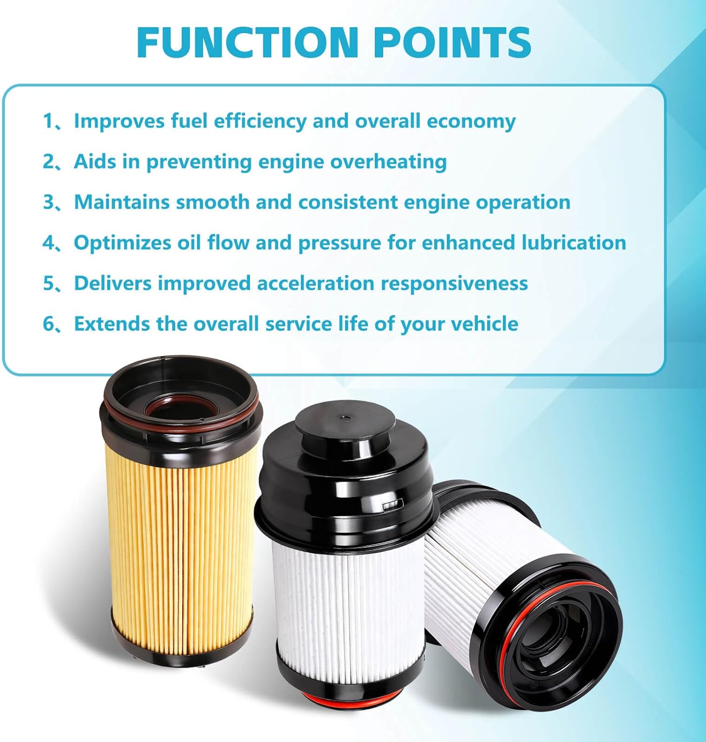 RAMATA 2025 2026 6.7 Cummins Fuel Filter Kit Water Separator Cartridge Compatible with Dodge Ram 2500 3500 4500 5500 6.7L Turbo Diesel Engines,Replace OE #68677800AA 68677810AA
