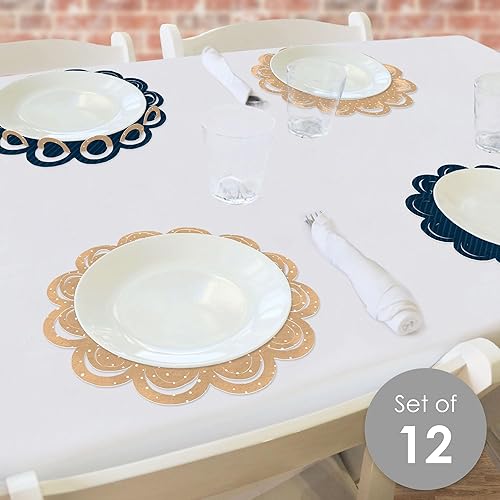 Miniatura 2 de Big Dot of Happiness Feliz Día de los Abuelos  Decoración de mesa redonda para fiesta de abuela y abuelo  Cargadores de papel  Ajuste de lugar para